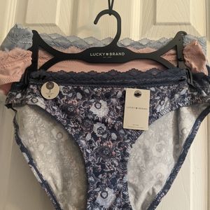 NWT Lucky Brand Size Med 3 Pack Super Soft Bikinis